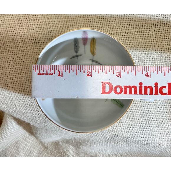 2 WINTERLING Bavaria MCM mid century modern pastel WHEAT feather cups & saucers - Picture 7 of 9